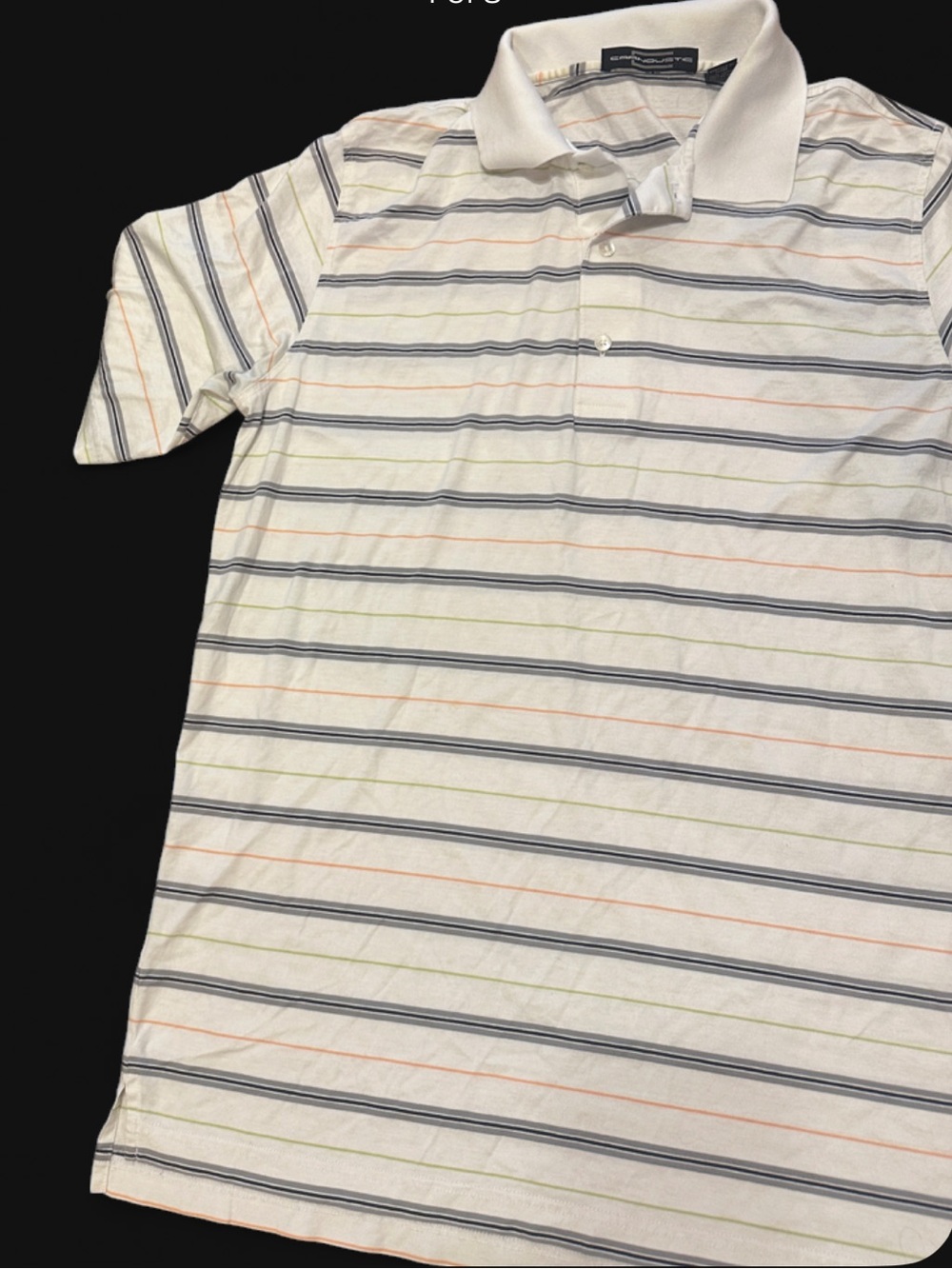 Carnoustie striped polo in a men’s Large! 🤍⛳️